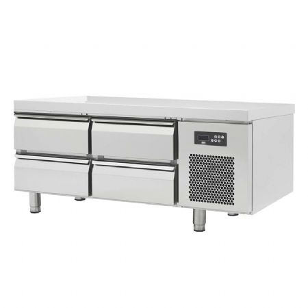 Soubassement professionnel rfrigre -2 / +8C avec 4 tiroirs - profondeur 600 mm - 138L