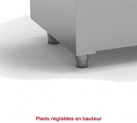 Ilôt central self inox avec bain marie sec ventilé 5 GN-200 - 2000x700x850 mm