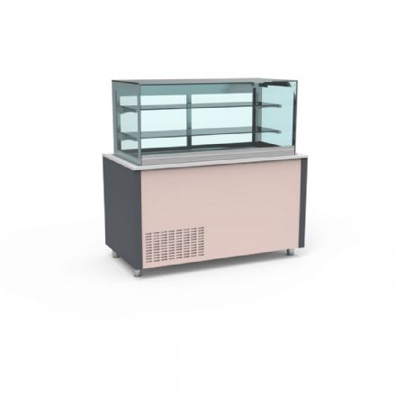 Self-service réfrigérée vitrine fermée et verre rabattable, capacité bacs GN 65 à 150 mm, température positive - Eratos - SBVC-4G-G