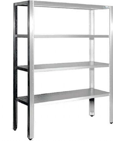 Rayonnage inox AISI 304 sur pieds 4 niveaux 1100x500x1800 mm - Afi-Collin-Lucy - SC-115-D Rayonnage inox AISI 304 sur pieds 4 niveaux 1100x500x1800 mm - Afi-Collin-Lucy - SC-115-D