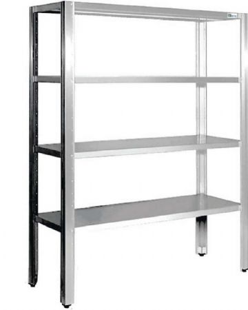 Rayonnage inox AISI 304 sur pieds 4 niveaux 1600x500x1800 mm - Afi-Collin-Lucy - SC-165-0 Rayonnage inox AISI 304 sur pieds 4 niveaux 1600x500x1800 mm - Afi-Collin-Lucy - SC-165-0