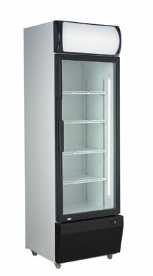 Armoire à boissons inox +1/ +10°C 1 porte vitrée avec canopy - 335L Armoire à boissons inox +1/ +10°C 1 porte vitrée avec canopy - 335L