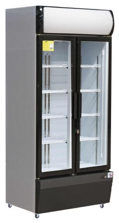 Vitrine à boissons 2 portes battantes vitrées, 568 L, +1/+10°C, fermeture à clé - l2g - SC-LS88AHA