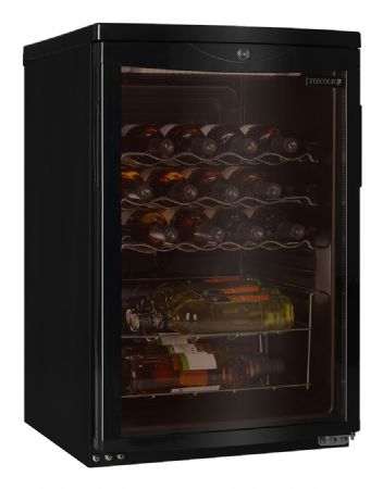 Cave à vins sous-comptoir noire 1 porte vitrée positive - Tefcold - SC85 BLACK