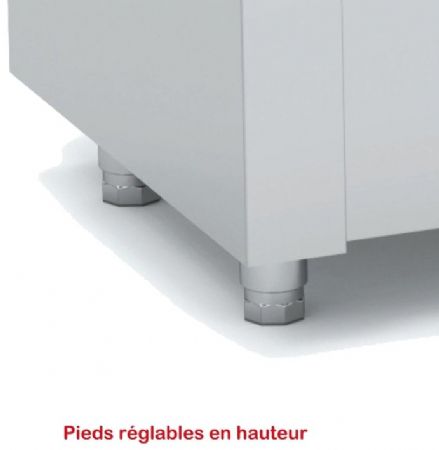 Meuble self inox avec 6 cuves réfrigérées GN 1/1-200 sans réserve - 2250x700x850 mm