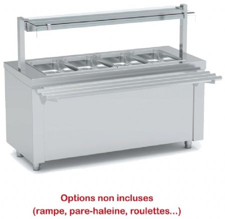 Meuble self inox avec 2 cuves réfrigérées GN 1/1-200 sans réserve - 800x700x850 mm