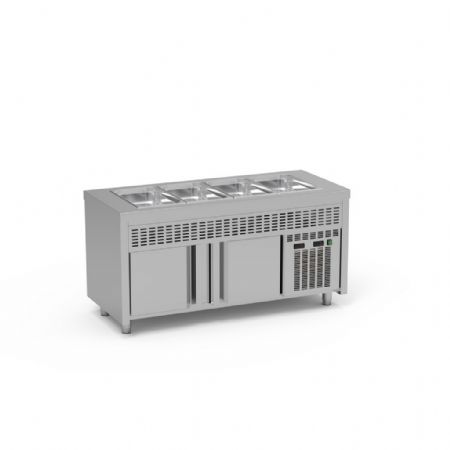 Self-service réfrigéré avec réserve 2 portes capacité 4 GN - Eratos - SCFR-160