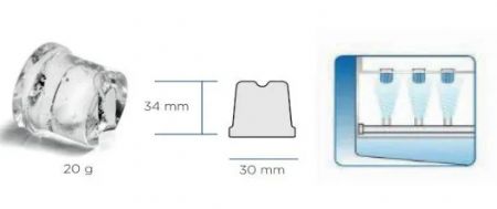 Machine  glaons gourmets refroidissement  air avec reserve 6kg - 20kg/24h