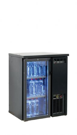 Arri�re bar 1 porte vitr�e battante noir puissance 200 W