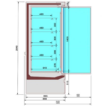 Meuble mural réfrigéré professionnel noir 2 portes battantes positif 1350 mm - Diamond Promo - SCM14-C5