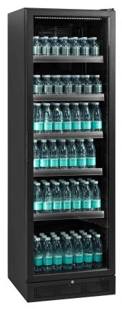 Vitrine réfrigérée noire 1 porte vitrée positive - Tefcold - SCU1425H