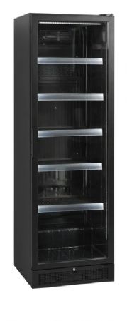 Vitrine rfrigre noire de prsentation avec 1 porte vitre -  347 litres