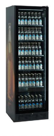 Vitrine rfrigre noire de prsentation avec 1 porte vitre -  347 litres