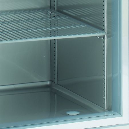Meuble inox mobile froid positif haut rendement avec 3 portes pleines - 1837x805x915 mm