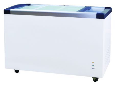 Congélateur bahut portes coulissantes, 445 L, -18/-22°C, 5 paniers filaires - l2g - SD520P