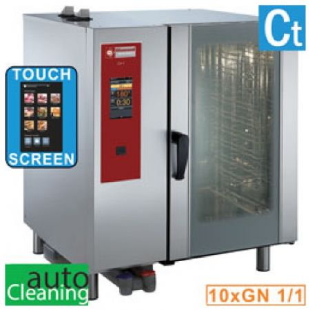 Four professionnel  vapeur directe et convection 10xGN1/1 avec auto nettoyage