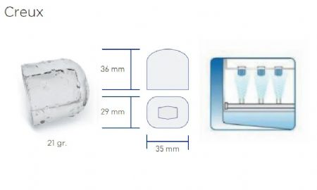 Machine  glaons creux refroidissement  air avec reserve 6kg - 32kg/24h