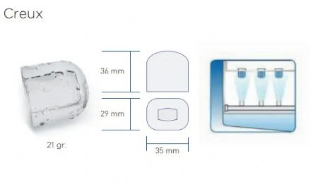 Machine  glaons creux refroidissement  air avec reserve 17kg - 48kg/24h