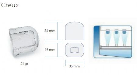 Machine  glaons creux refroidissement  air avec reserve 20kg - 63kg/24h