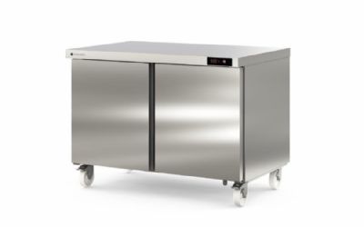 Meuble inox mobile froid négatif haut rendement avec 2 portes pleines - 1228x805x915 mm Meuble inox mobile froid négatif haut rendement avec 2 portes pleines - 1228x805x915 mm