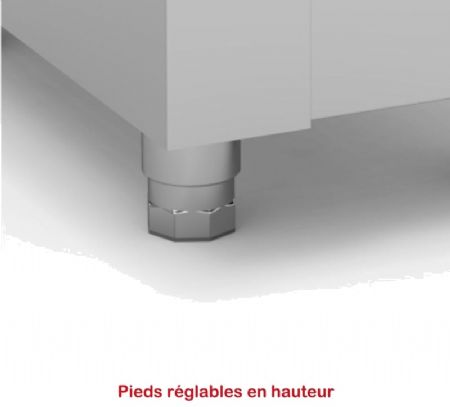 Meuble inox distributeur d'assiettes neutre - 90 pièces - 800x700x850 mm
