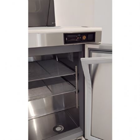 Saladette réfrigérée 1 porte pleine capacité 394 L couvercle rabattable température positive - Coreco - SDTP-48-18-LGL
