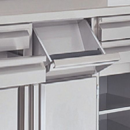 Meuble Bas de Rangement Inox AISI-304 avec dosseret 100 mm - Coreco - SEFM-60-100-S