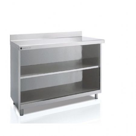 Meuble Bas de Rangement Inox AISI-304 avec dosseret 100 mm - Coreco - SEFM-60-150-S