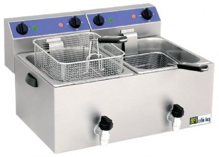 Friteuse à poser petite capacité Monophasé 2 x 8 L - Afi-Collin-Lucy - SF99VC