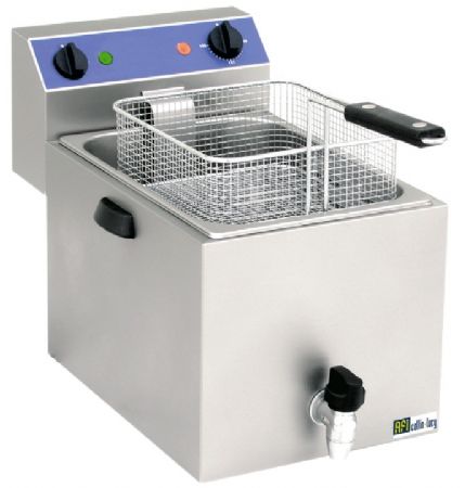 Friteuse lectrique  poser avec vidange 1 cuve 3,25kW - 8L