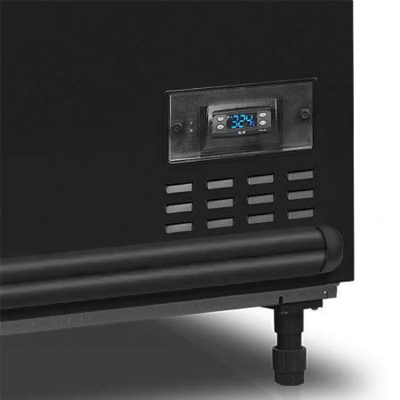 Réfrigérateur/congélateur de supermarché noir - Tefcold - SFI145B-CF VS