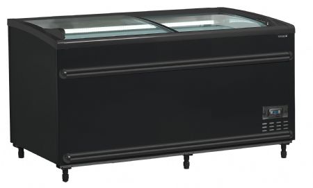 Réfrigérateur/congélateur de supermarché noir - Tefcold - SFI145B-CF VS