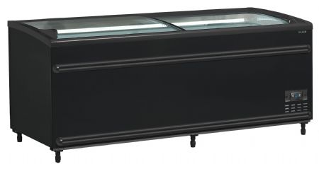 Réfrigérateur/congélateur de supermarché noir - Tefcold - SFI185B-CF VS