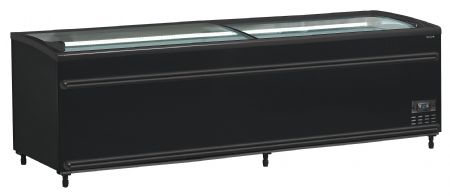 Réfrigérateur/congélateur de supermarché noir - Tefcold - SFI250B-CF VS