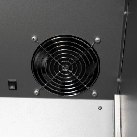 Réfrigérateur de bar noir 1 porte vitrée à charnières apparentes - 600x575x1805 - avec plage de température +2/+12°C