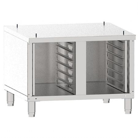 Support avec guides pour fours mixte  gaz 6x et 10x GN 1/1, ferm sur 3 cts
