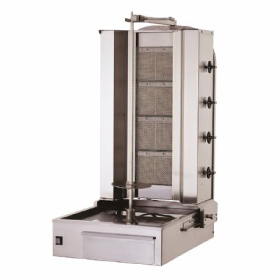 Machine  Kebab vitrocramique gaz Shawarma 4 rsistances - 40  60kg
