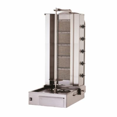 Machine  Kebab vitrocramique gaz Shawarma 5 rsistances - 60  80kg