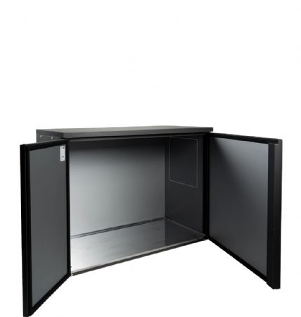 Arrière de bar pour fûts porte pleine blanche dimensions 1870x710x1080 Arrière de bar pour fûts porte pleine blanche dimensions 1870x710x1080