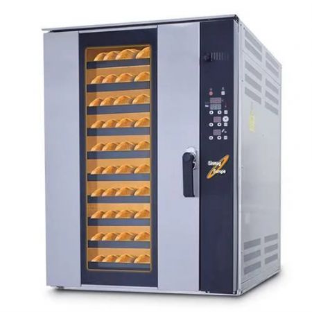 Four ventilé 10 niveaux boulangerie en inox avec commande digitale - 18 kW Four ventilé 10 niveaux boulangerie en inox avec commande digitale - 18 kW
