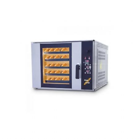 Four ventilé 5 niveaux boulangerie en inox avec commande digitale - 10 kW Four ventilé 5 niveaux boulangerie en inox avec commande digitale - 10 kW