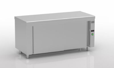 Meuble inox réserve chaude avec 2 portes coulissantes - 2000x700x850 mm Meuble inox réserve chaude avec 2 portes coulissantes - 2000x700x850 mm