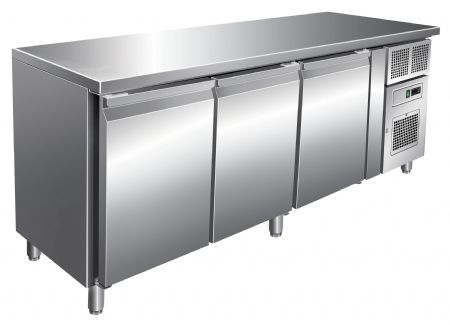 Table desserte réfrigérée positive 386 L - 3 portes - Avec groupe logé - Sans dosseret - Nosem - SN3101TN