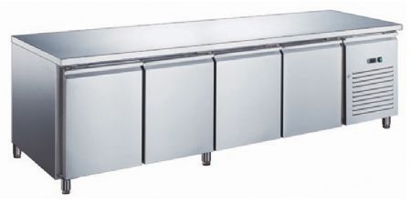 Table desserte réfrigérée professionnelle 4 portes positive 449 L - Furnotel - SN4101X