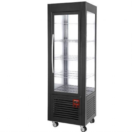 Armoire réfrigérée vitrine panoramique 5 grilles 360 L noire positive 600x630x1850 mm - Diamond Promo - SNE/GN-B7-R2 Armoire réfrigérée vitrine panoramique 5 grilles 360 L noire positive 600x630x1850 mm - Diamond Promo - SNE/GN-B7-R2