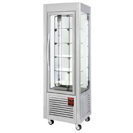 Armoire réfrigérée panoramique positive 5 plateaux tournants verre miroir 360 L 600x630x1850 mm - Diamond Promo - SNE/RN-A5-R2 Armoire réfrigérée panoramique positive 5 plateaux tournants verre miroir 360 L 600x630x1850 mm - Diamond Promo - SNE/RN-A5-R2