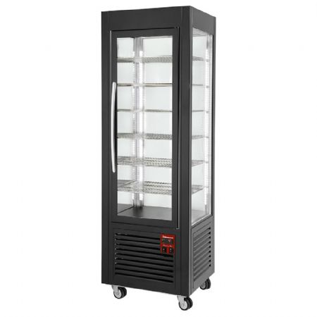 Armoire réfrigérée négative Vitrine panoramique 5 niveaux 360 L 600x630x1850 mm Noire - Diamond Promo - SNE/SB-B7-R2 Armoire réfrigérée négative Vitrine panoramique 5 niveaux 360 L 600x630x1850 mm Noire - Diamond Promo - SNE/SB-B7-R2