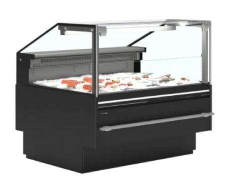 Vitrine  poissons positif avec vitre droite -1 / +5C