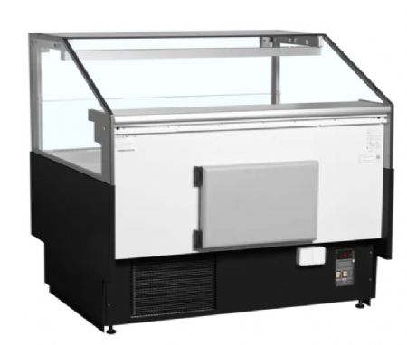 Vitrine  poissons positif avec vitre droite -1 / +5C - 1250x1120x1190mm