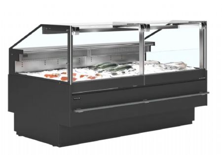 Etal  poissons positif avec vitre droite -1 / +5C - 1875x1120x1190mm